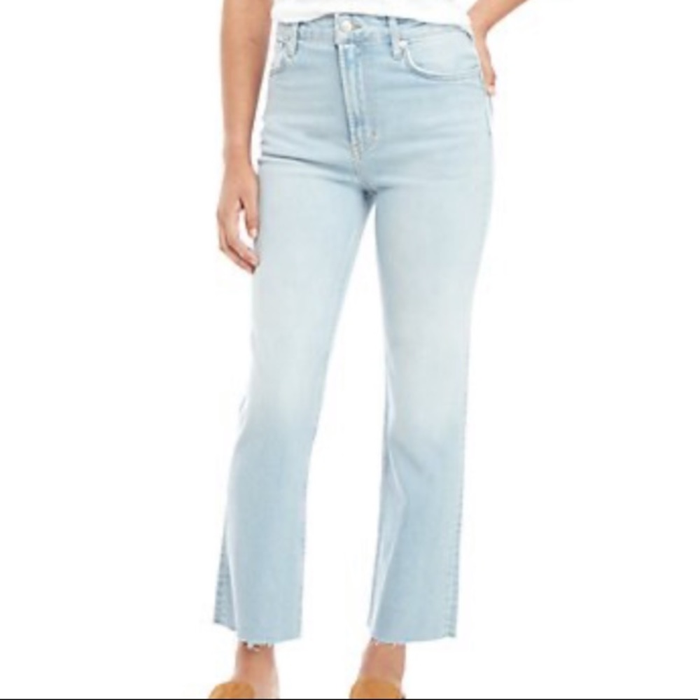 Free People: High Rise Slim Straight Denim